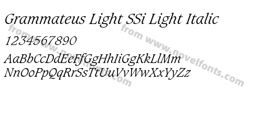 Grammateus Light SSi Light ItalicPreview