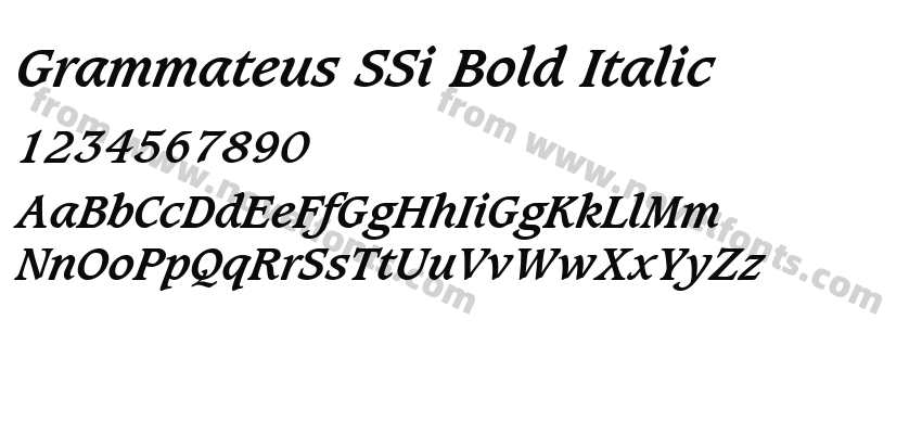 Grammateus SSi Bold ItalicPreview