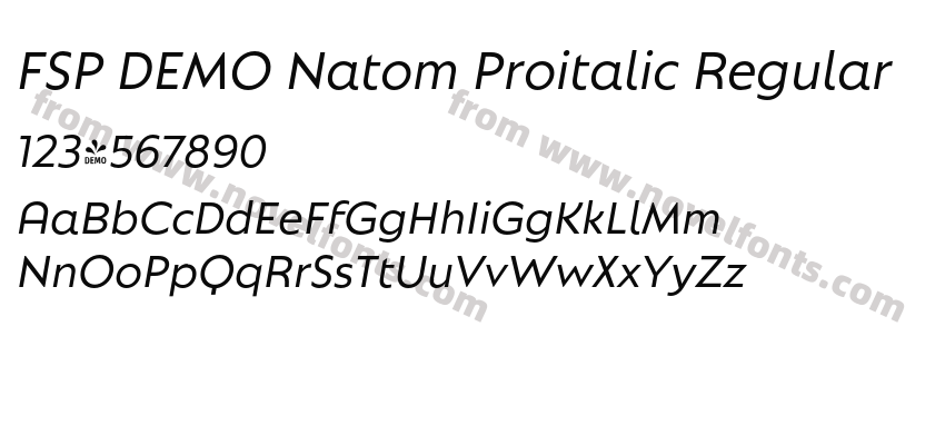 FSP DEMO Natom Proitalic RegularPreview