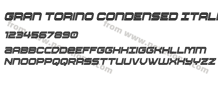 Gran Torino Condensed ItalicPreview