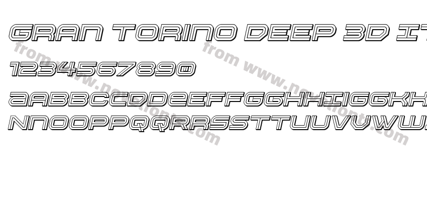 Gran Torino Deep 3D ItalicPreview