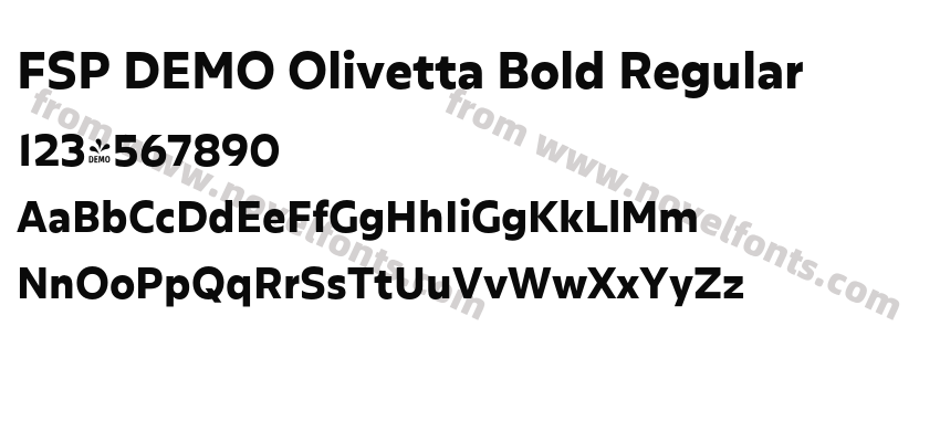 FSP DEMO Olivetta Bold RegularPreview