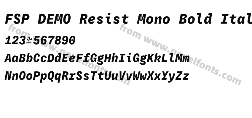 FSP DEMO Resist Mono Bold ItalicPreview