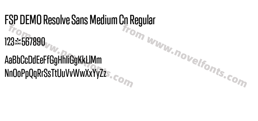 FSP DEMO Resolve Sans Medium Cn RegularPreview