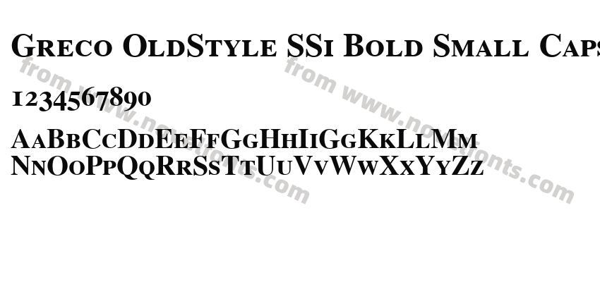 Greco OldStyle SSi Bold Small CapsPreview