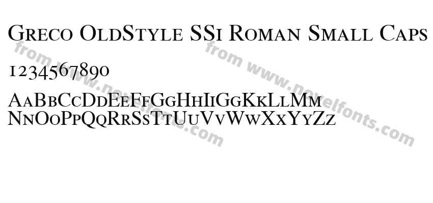 Greco OldStyle SSi Roman Small CapsPreview