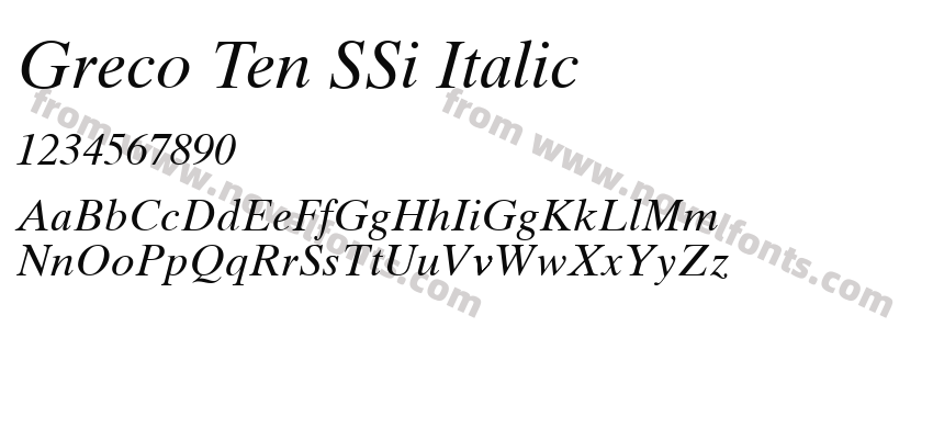 Greco Ten SSi ItalicPreview