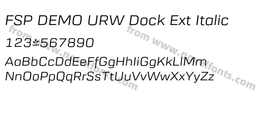 FSP DEMO URW Dock Ext ItalicPreview
