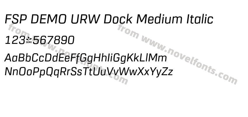 FSP DEMO URW Dock Medium ItalicPreview