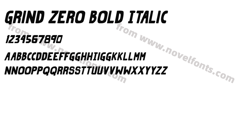 Grind Zero Bold ItalicPreview