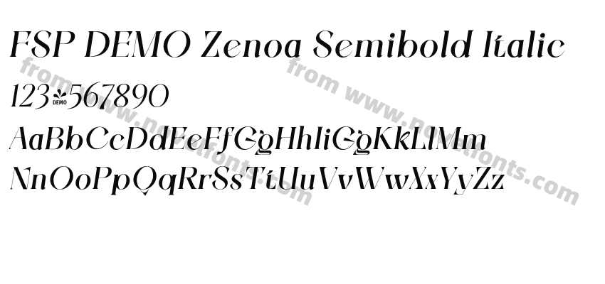 FSP DEMO Zenoa Semibold ItalicPreview