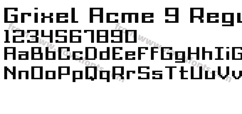 Grixel Acme 9 Regular Bold XtndPreview