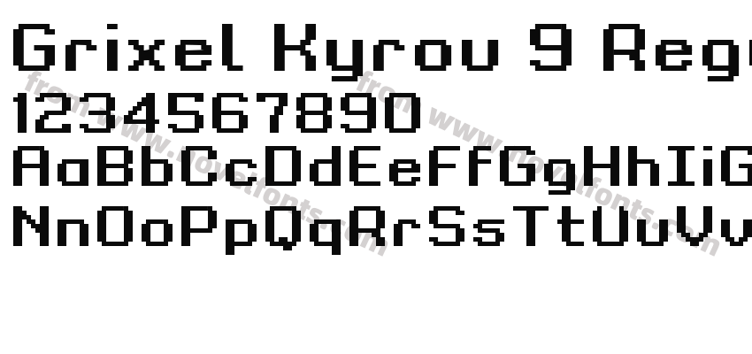 Grixel Kyrou 9 Regular Bold XtndPreview