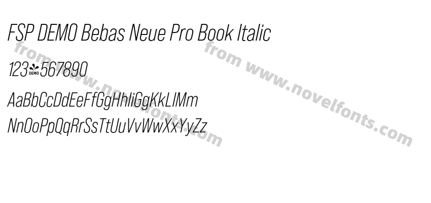 FSP DEMO Bebas Neue Pro Book ItalicPreview