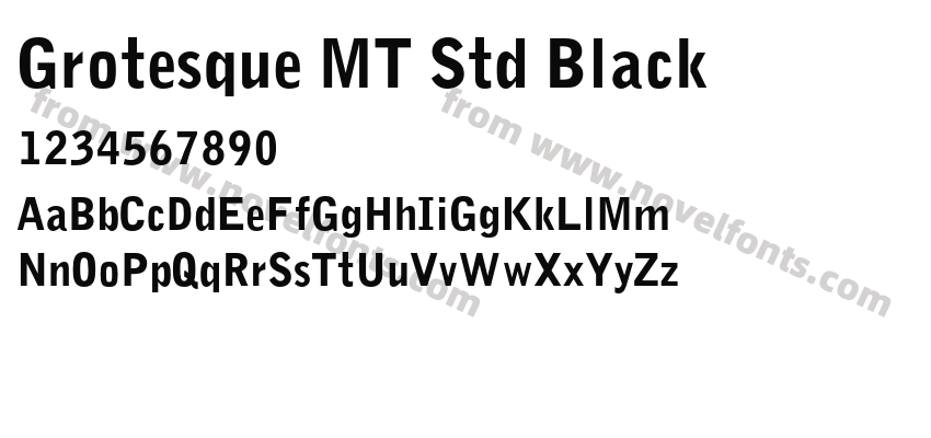 Grotesque MT Std BlackPreview