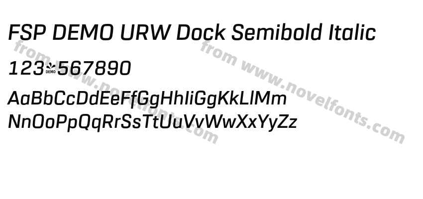 FSP DEMO URW Dock Semibold ItalicPreview