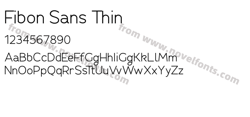 Fibon Sans ThinPreview