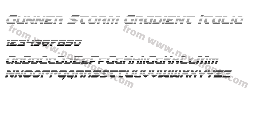 Gunner Storm Gradient ItalicPreview