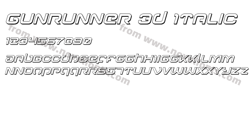 Gunrunner 3D ItalicPreview