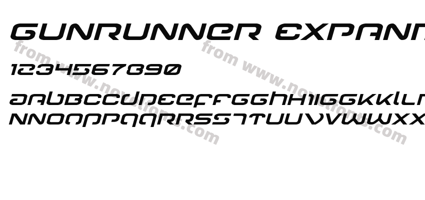 Gunrunner Expanded ItalicPreview