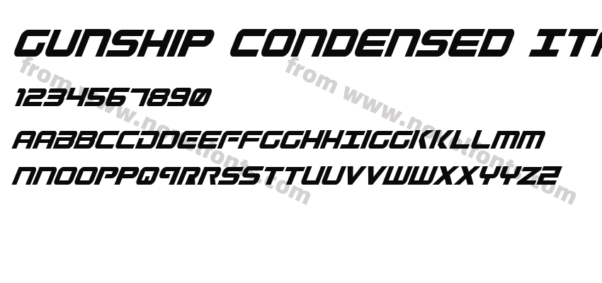 Gunship Condensed ItalPreview