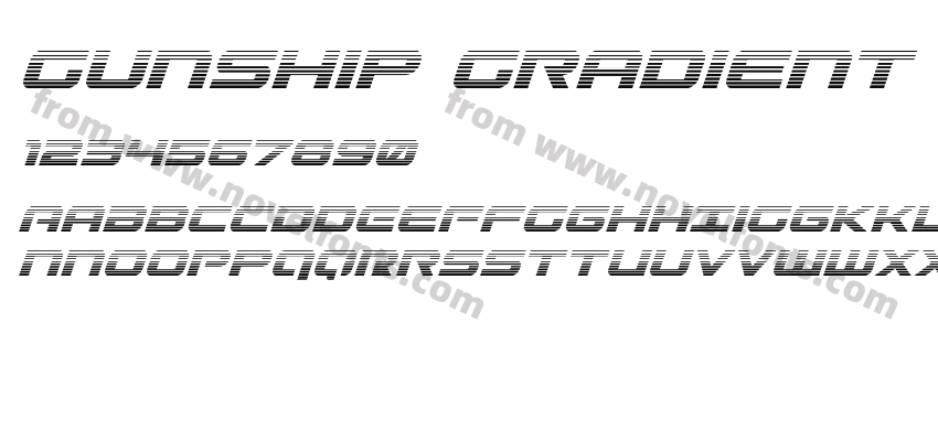 Gunship Gradient ItalicPreview