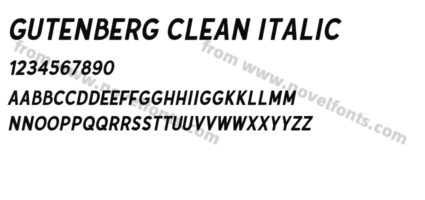 Gutenberg Clean ItalicPreview