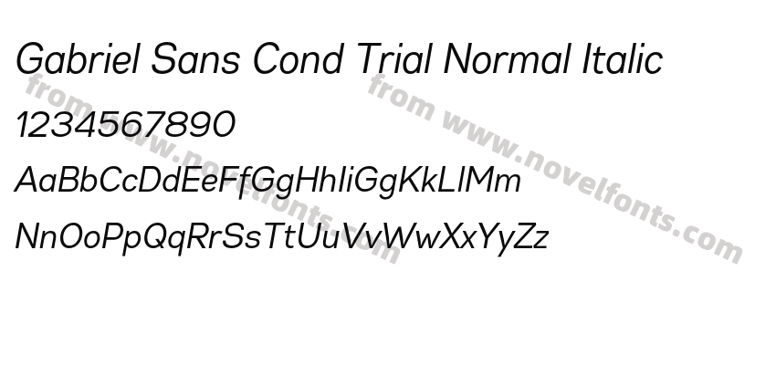 Gabriel Sans Cond Trial Normal ItalicPreview