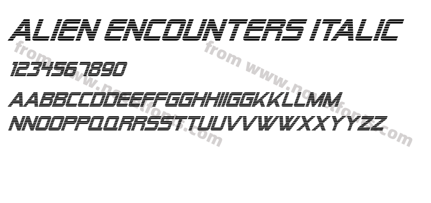 Alien Encounters ItalicPreview