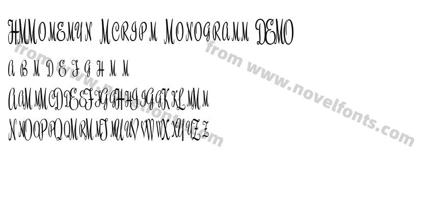 HMRoselyn Script Monograms DEMOPreview