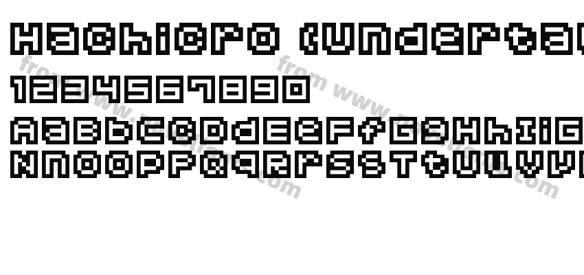 Hachicro (Undertale Battle FontPreview