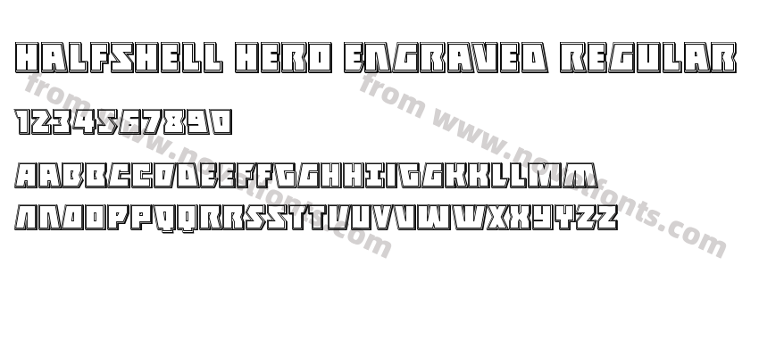 Halfshell Hero Engraved RegularPreview