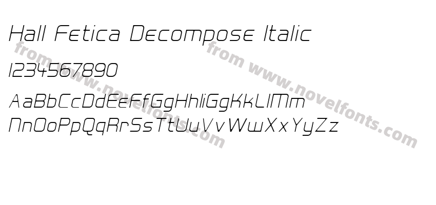 Hall Fetica Decompose ItalicPreview