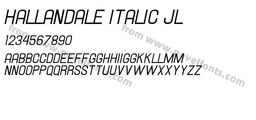 Hallandale Italic JLPreview