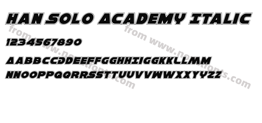 Han Solo Academy ItalicPreview