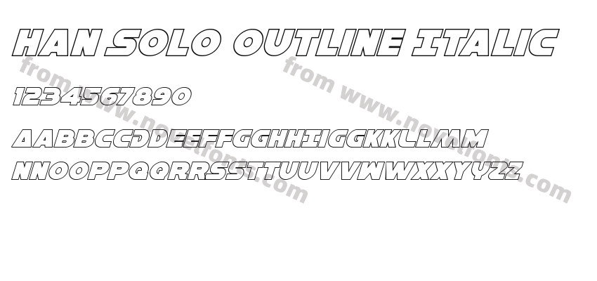 Han Solo Outline ItalicPreview