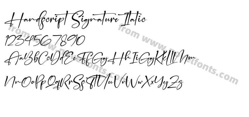 Handscript Signature ItalicPreview