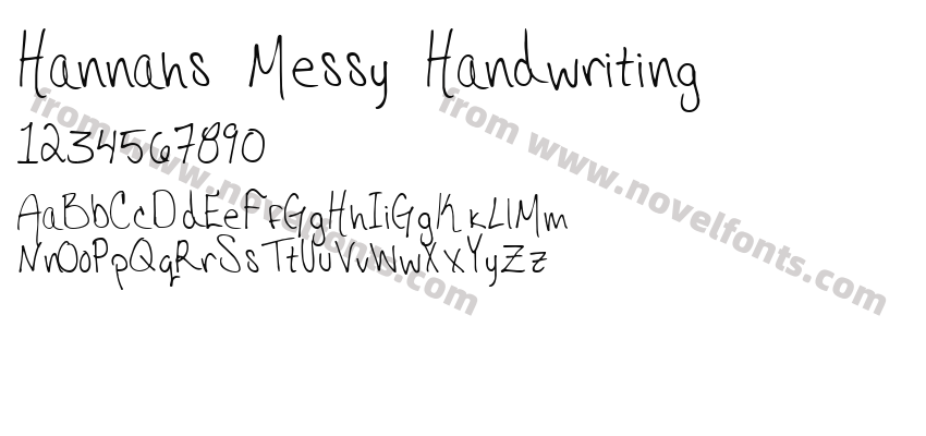 Hannahs Messy HandwritingPreview