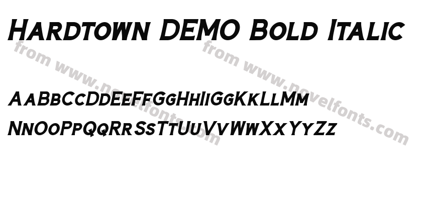 Hardtown DEMO Bold ItalicPreview