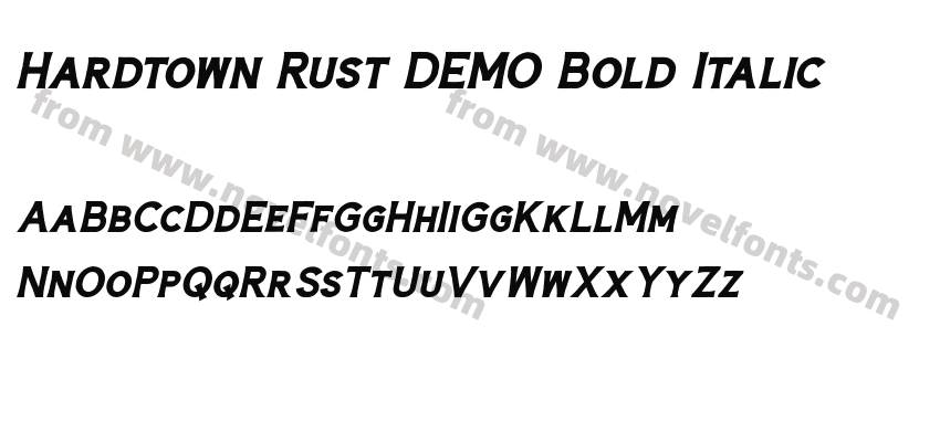 Hardtown Rust DEMO Bold ItalicPreview