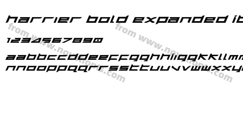 Harrier Bold Expanded ItalicPreview