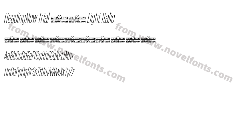 HeadingNow Trial 22 Light ItalicPreview