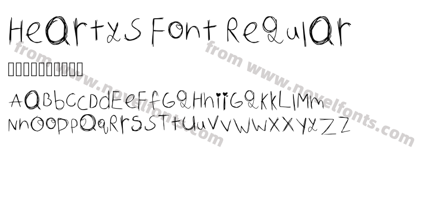 Heartys Font RegularPreview