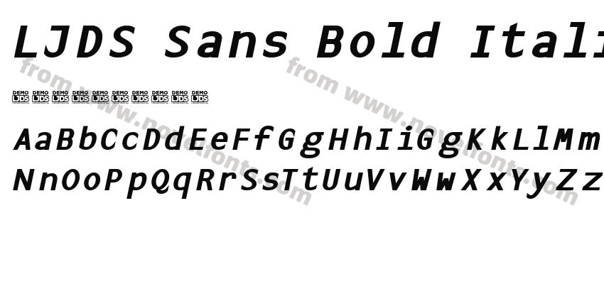 LJDS Sans Bold ItalicPreview
