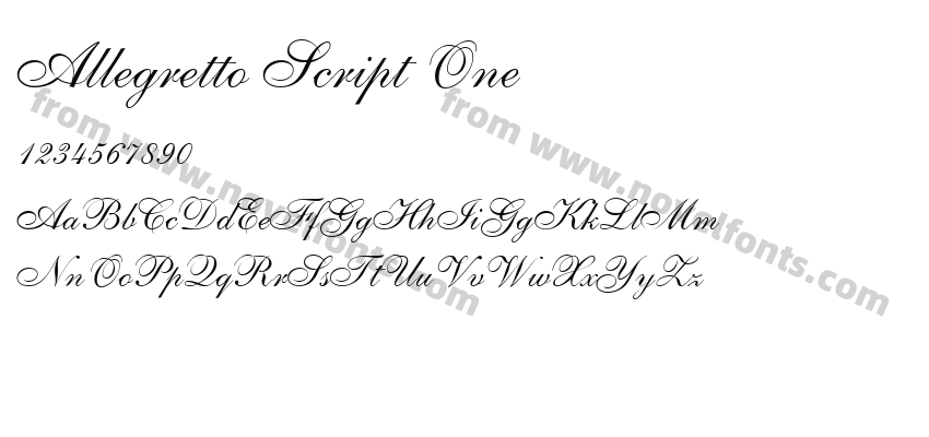 Allegretto Script OnePreview