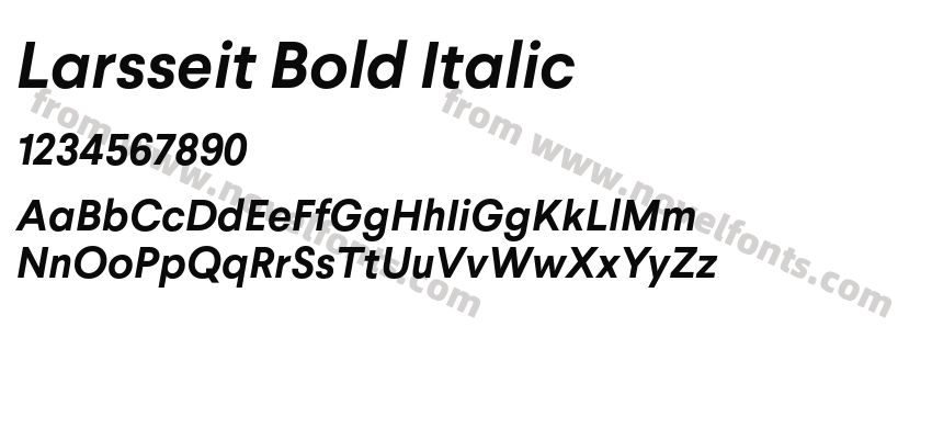 Larsseit Bold ItalicPreview
