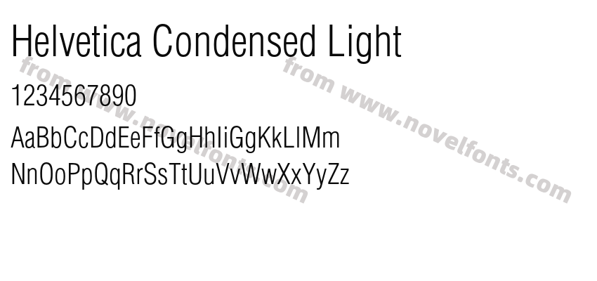 Helvetica Condensed LightPreview