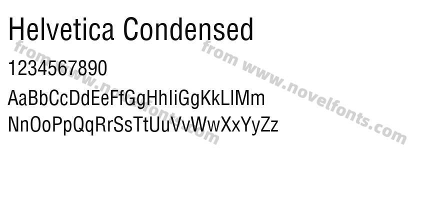 Helvetica CondensedPreview