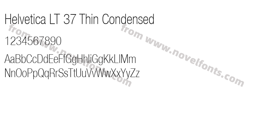 Helvetica LT 37 Thin CondensedPreview