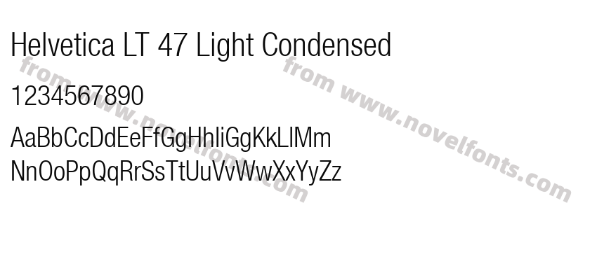 Helvetica LT 47 Light CondensedPreview